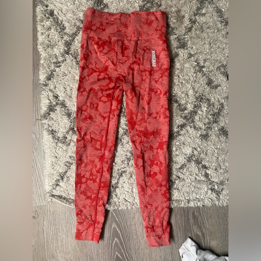 Sold out red camo gymshark leggings